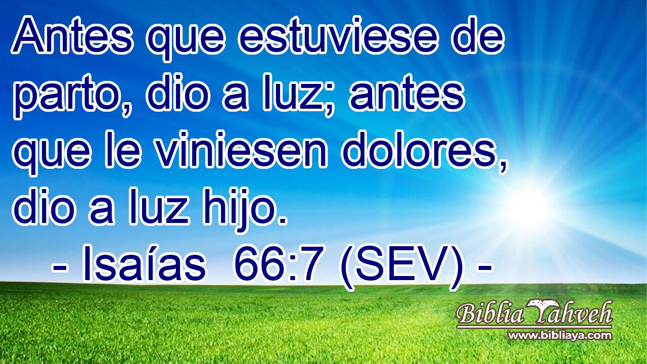 Antes que estuviese de parto, dio a luz; antes que le viniesen dolores, dio a luz hijo.