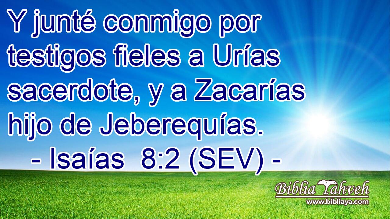 Y junté conmigo por testigos fieles a Urías sacerdote, y a Zacarías hijo de Jeberequías.