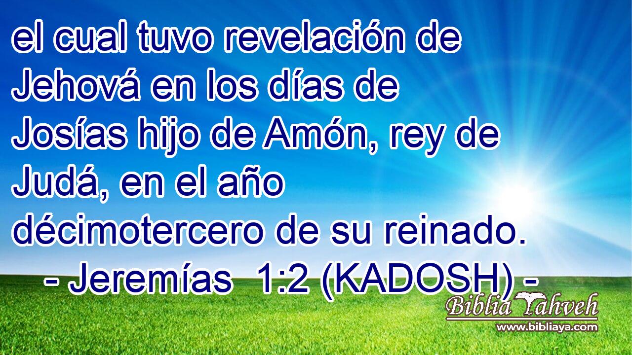  el cual tuvo revelación de Jehová en los días de Josías hijo de Amón, rey de Judá, en el año décimotercero de su reinado. 