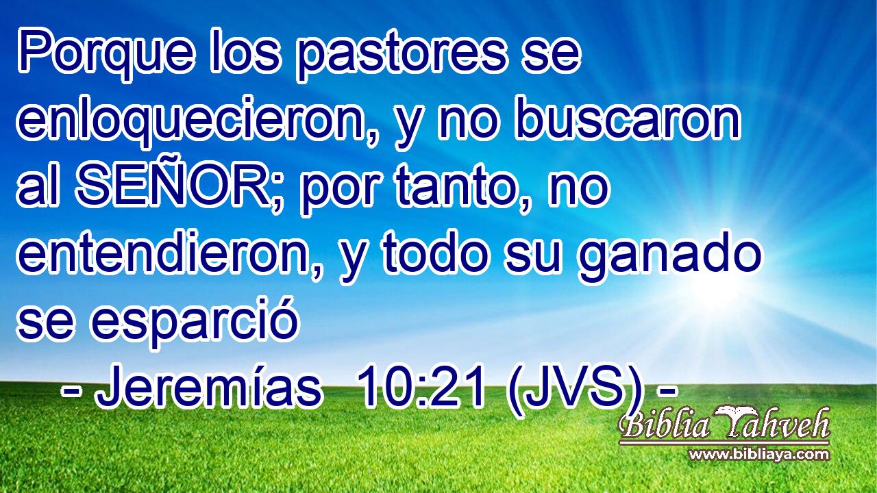 Porque los pastores se enloquecieron, y no buscaron al SEÑOR; por tanto, no entendieron, y todo su ganado se esparció