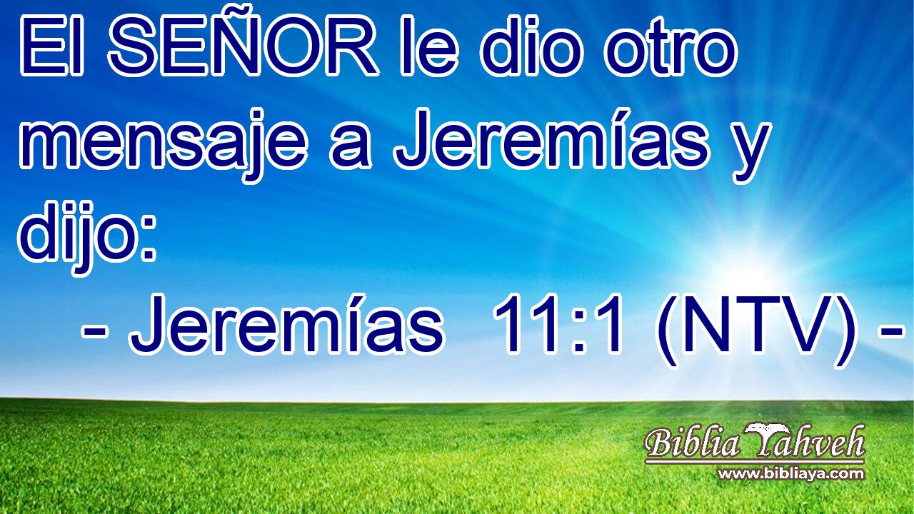 El SEÑOR le dio otro mensaje a Jeremías y dijo: