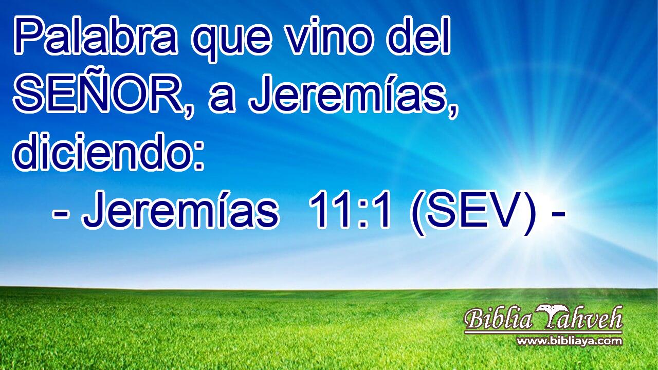 Palabra que vino del SEÑOR, a Jeremías, diciendo: