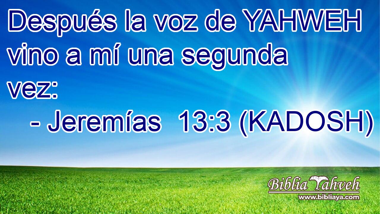  Después la voz de YAHWEH vino a mí una segunda vez: 