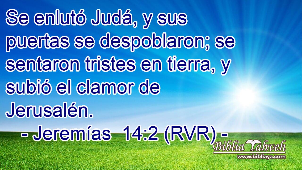 Se enlutó Judá, y sus puertas se despoblaron; se sentaron tristes en tierra, y subió el clamor de Jerusalén.