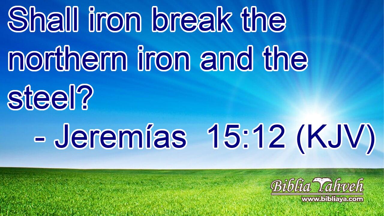 Shall iron break the northern iron and the steel?