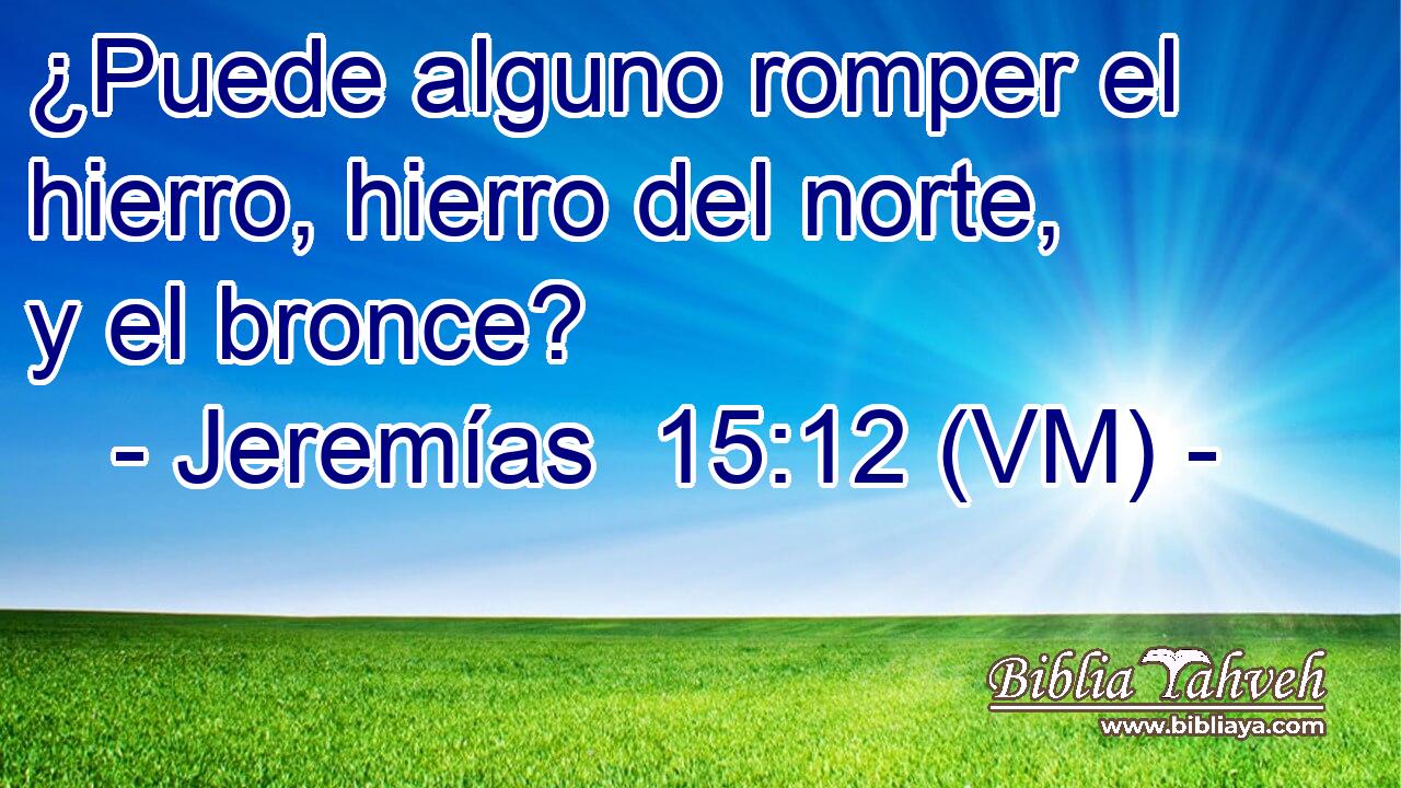  ¿Puede alguno romper el hierro, hierro del norte, y el bronce? 