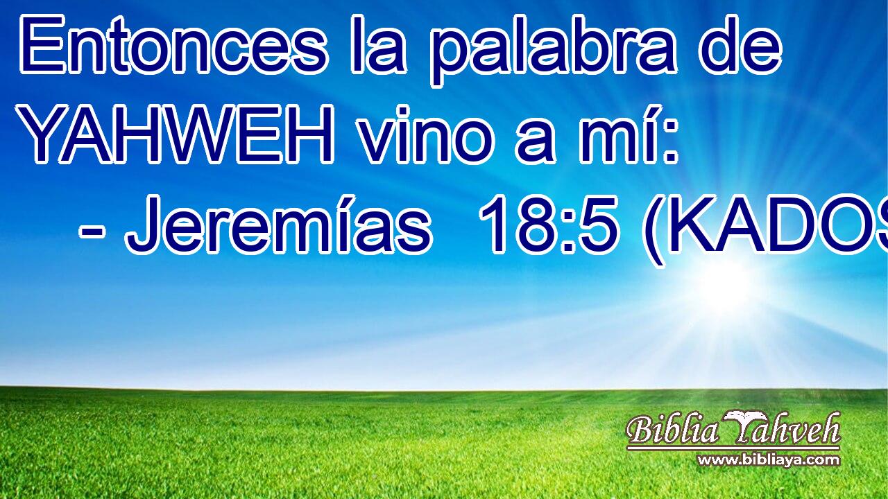  Entonces la palabra de YAHWEH vino a mí: 