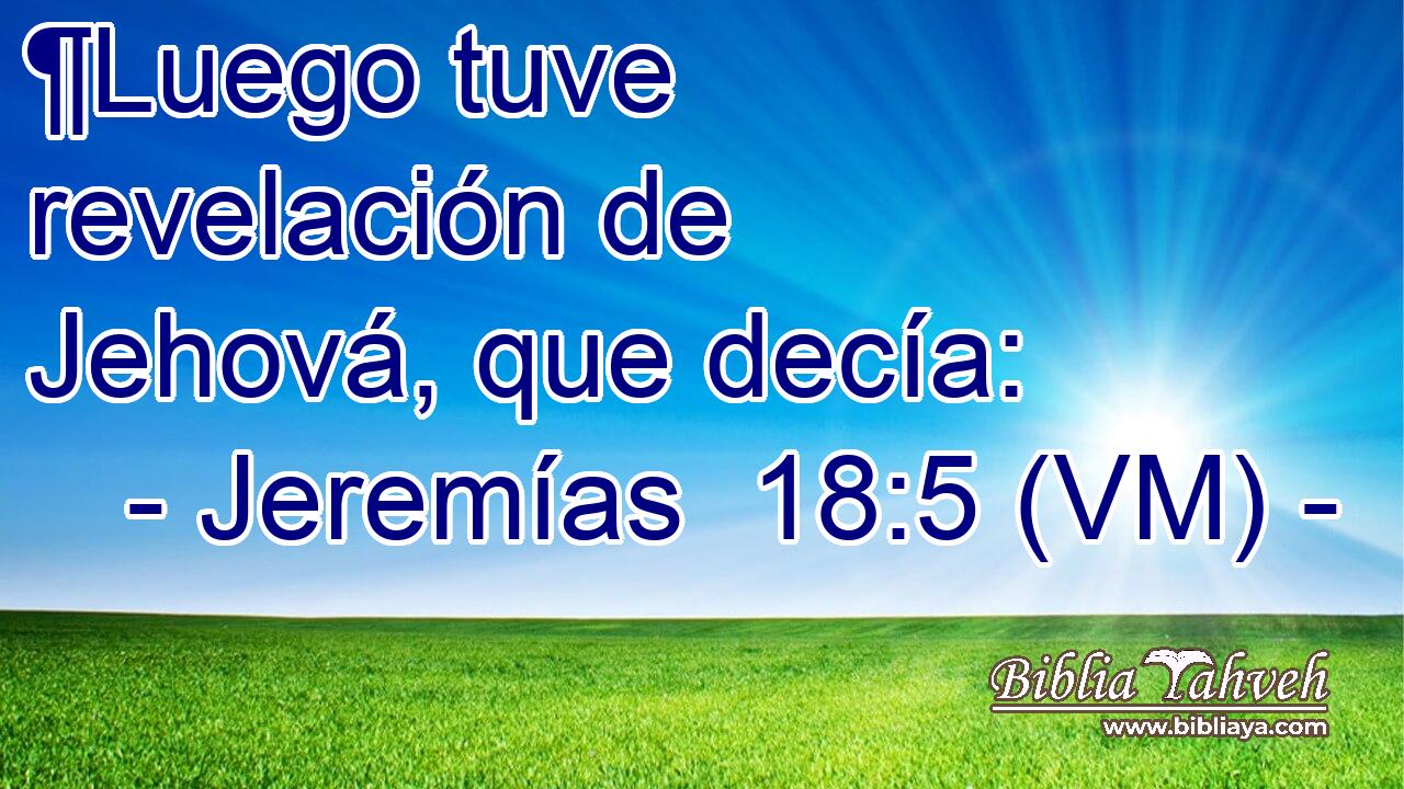  ¶Luego tuve revelación de Jehová, que decía: 