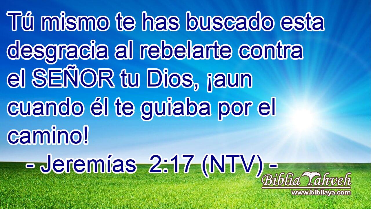 Tú mismo te has buscado esta desgracia al rebelarte contra el SEÑOR tu Dios, ¡aun cuando él te guiaba por el camino!