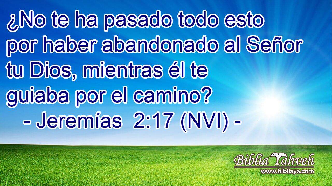  ¿No te ha pasado todo esto por haber abandonado al Señor tu Dios, mientras él te guiaba por el camino? 