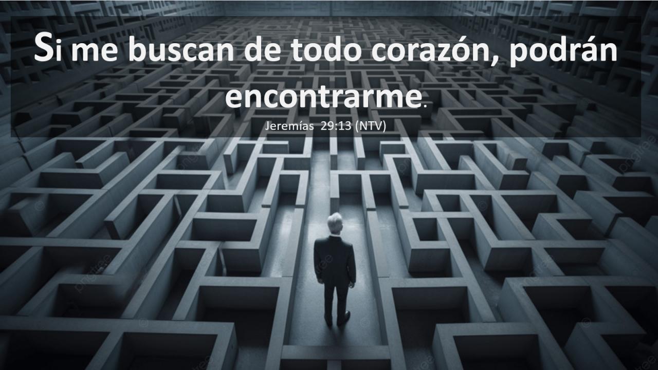 Si me buscan de todo corazón, podrán encontrarme.