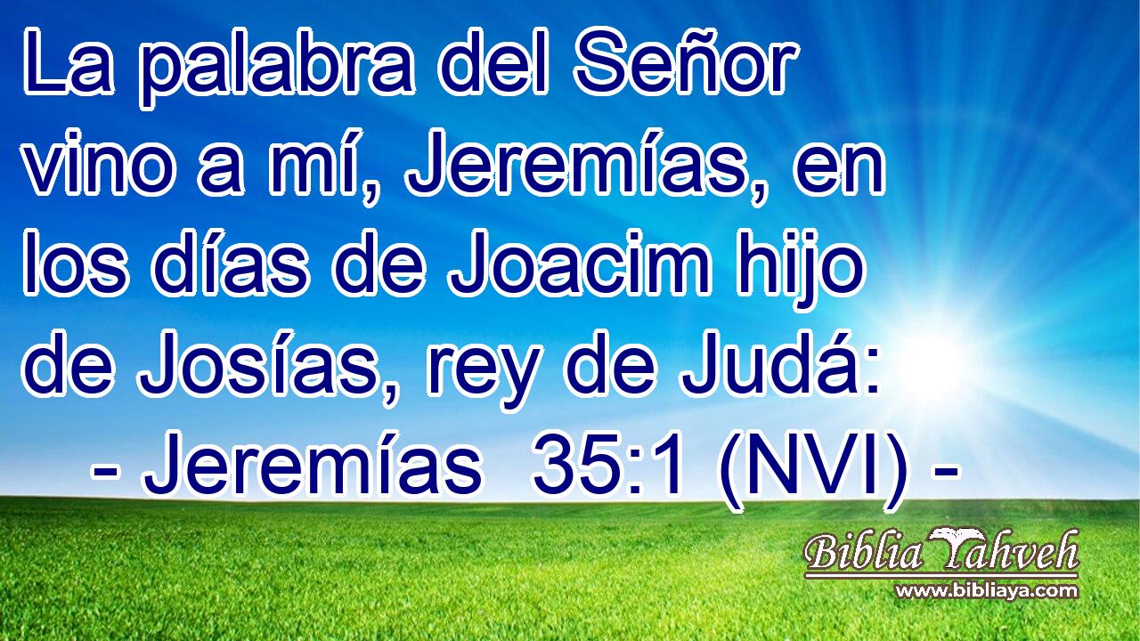  La palabra del Señor vino a mí, Jeremías, en los días de Joacim hijo de Josías, rey de Judá: 