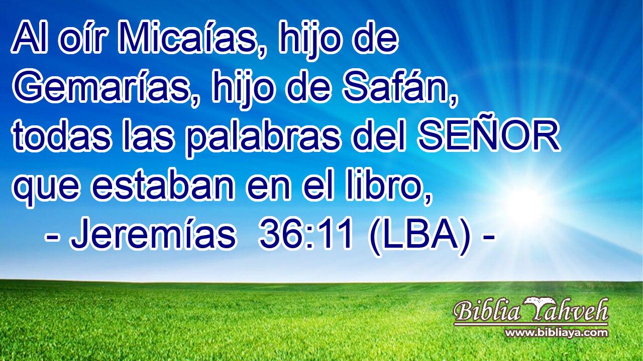Al oír Micaías, hijo de Gemarías, hijo de Safán, todas las palabras del SEÑOR que estaban en el libro,