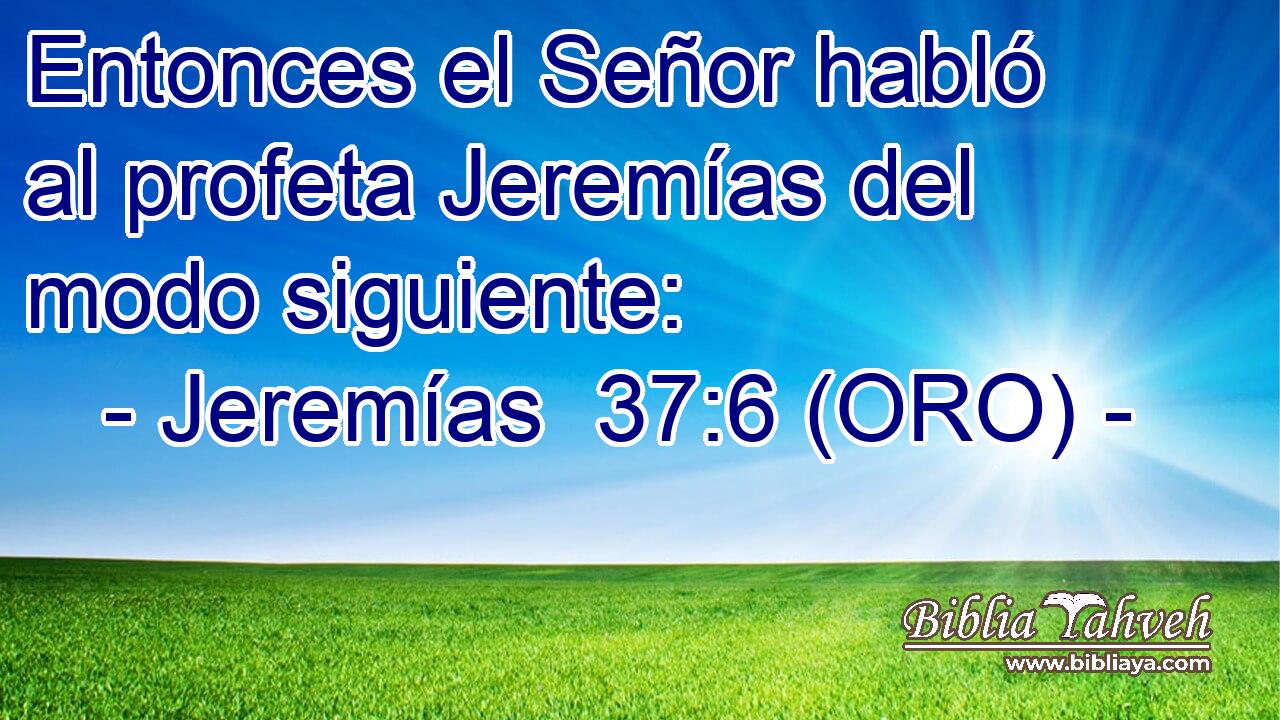  Entonces el Señor habló al profeta Jeremías del modo siguiente: 