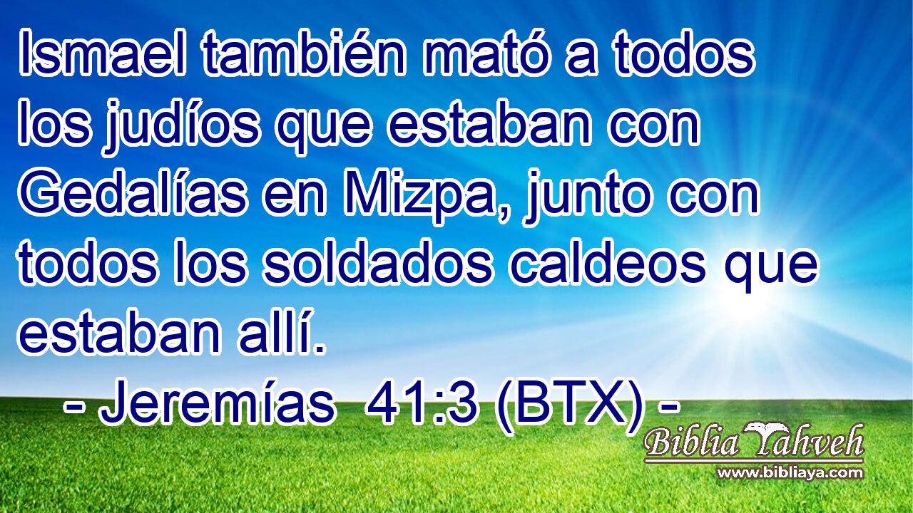 Ismael también mató a todos los judíos que estaban con Gedalías en Mizpa, junto con todos los soldados caldeos que estaban allí.