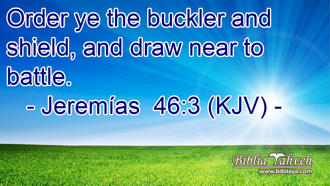 Order ye the buckler and shield, and draw near to battle.
