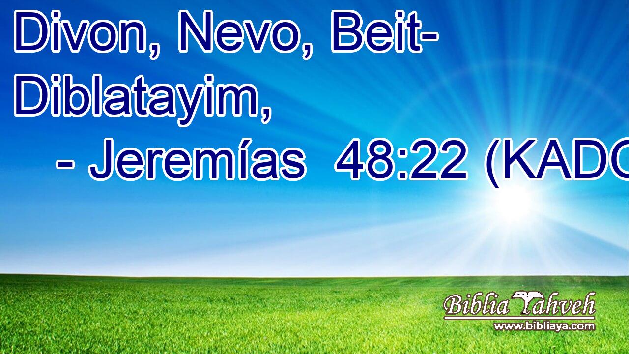  Divon, Nevo, Beit- Diblatayim, 