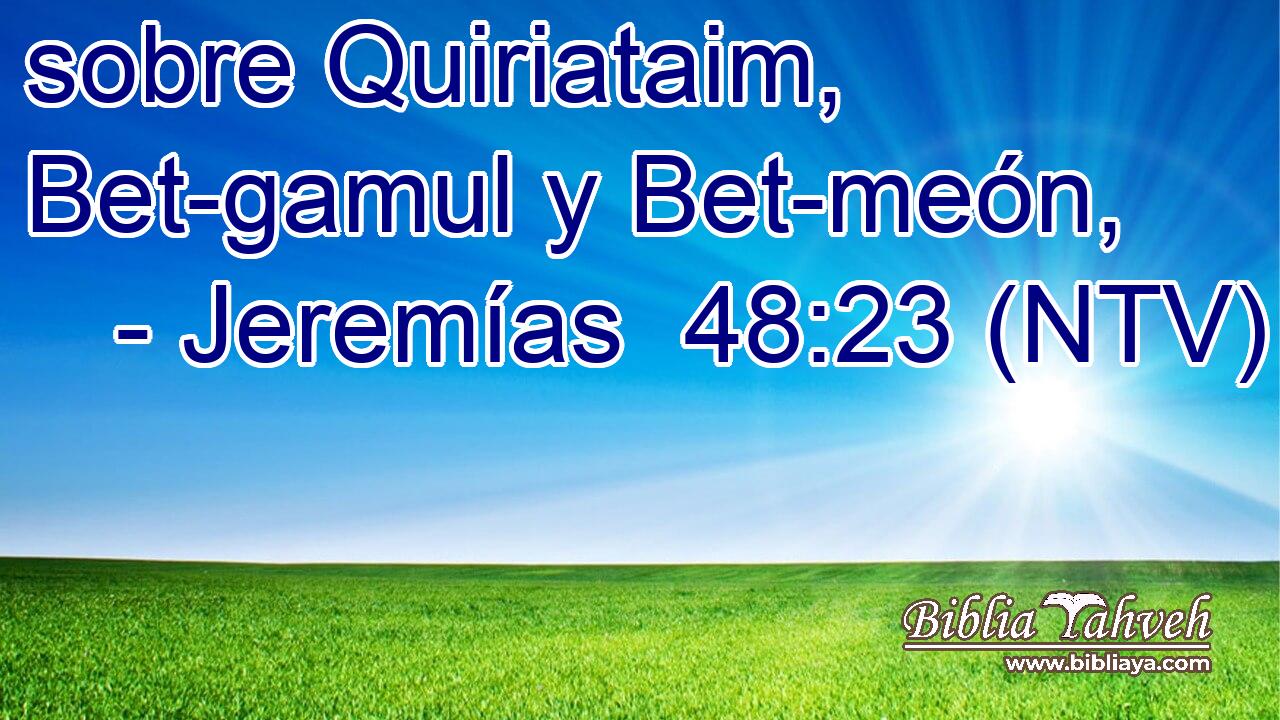 sobre Quiriataim, Bet-gamul y Bet-meón,