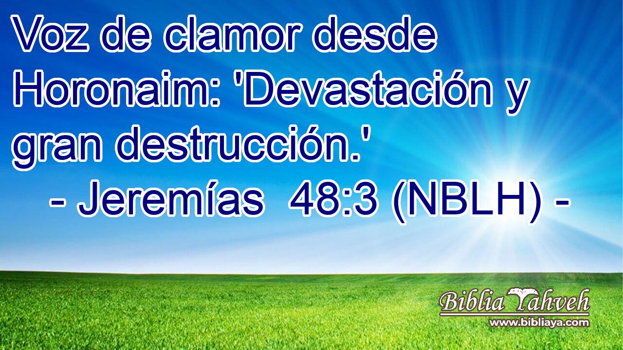  Voz de clamor desde Horonaim: 'Devastación y gran destrucción.' 