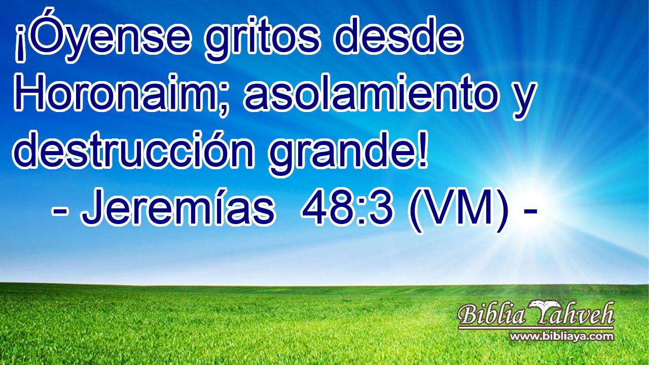  ¡Óyense gritos desde Horonaim; asolamiento y destrucción grande! 