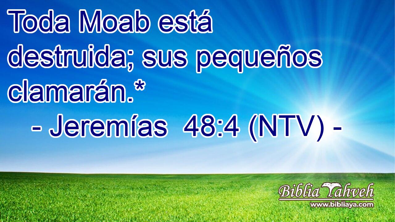 Toda Moab está destruida; sus pequeños clamarán.*