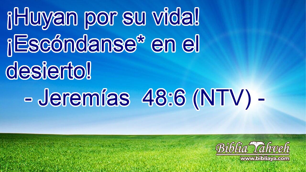 ¡Huyan por su vida! ¡Escóndanse* en el desierto!