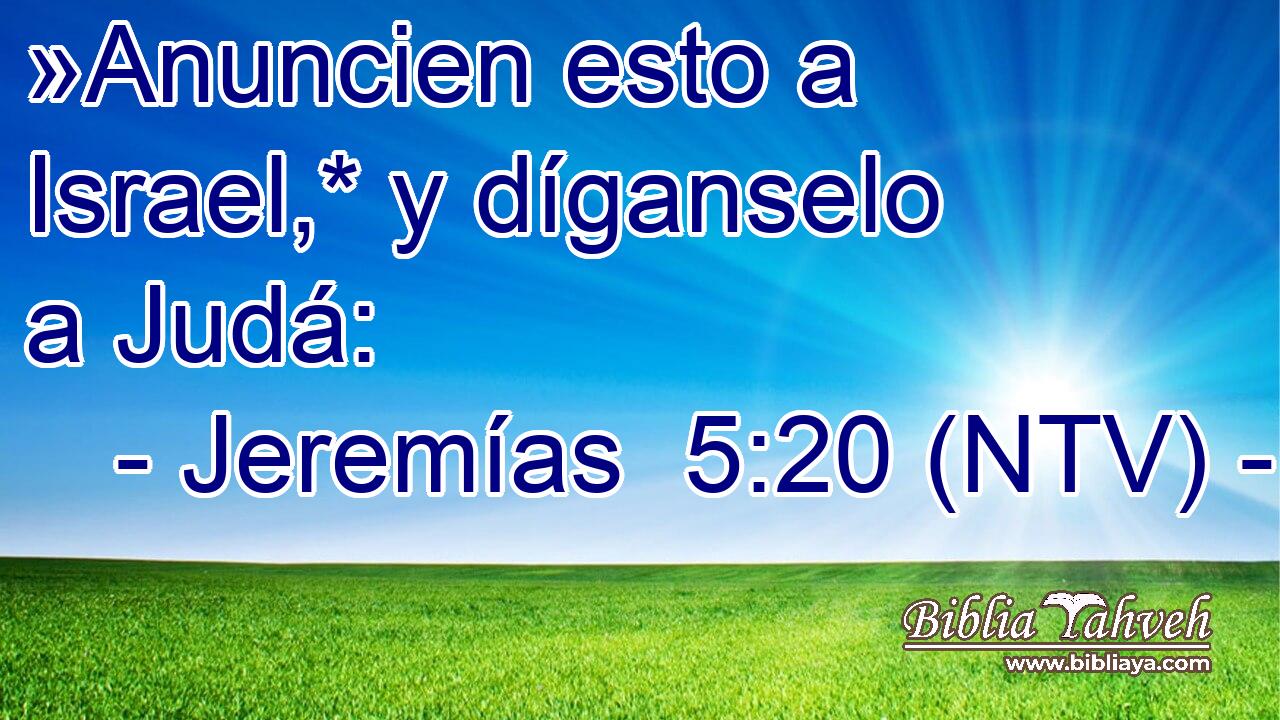 »Anuncien esto a Israel,* y díganselo a Judá: