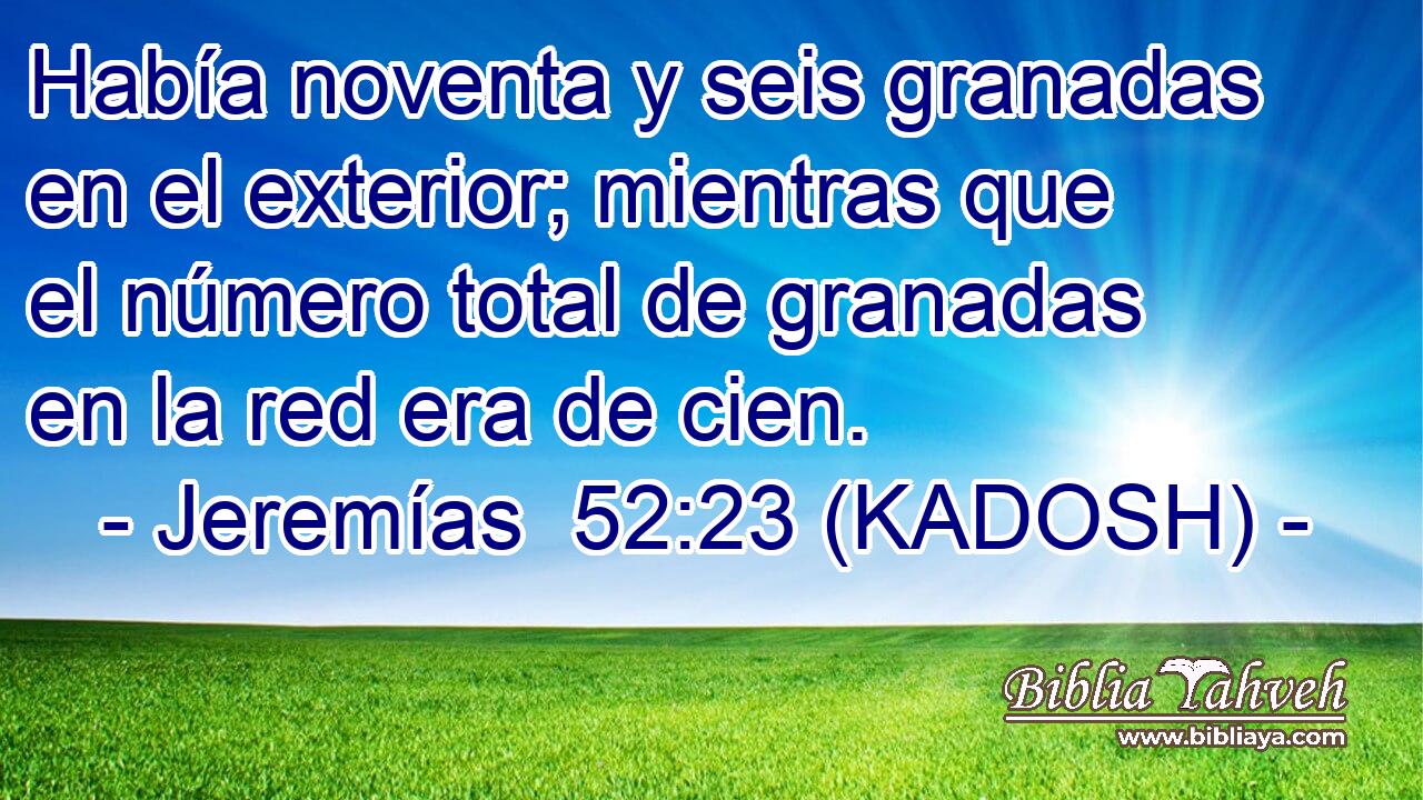  Había noventa y seis granadas en el exterior; mientras que el número total de granadas en la red era de cien. 