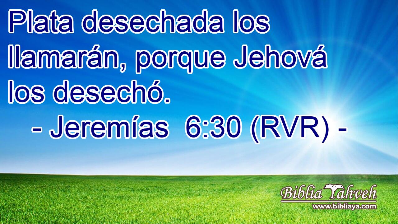 Plata desechada los llamarán, porque Jehová los desechó.