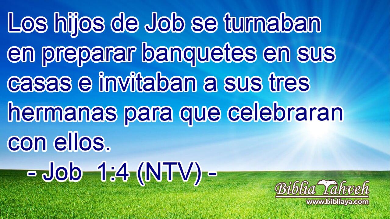 Los hijos de Job se turnaban en preparar banquetes en sus casas e invitaban a sus tres hermanas para que celebraran con ellos.