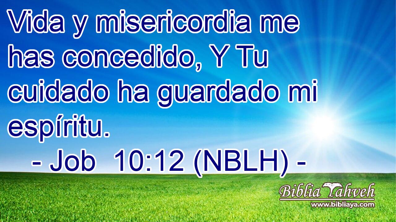  Vida y misericordia me has concedido, Y Tu cuidado ha guardado mi espíritu. 