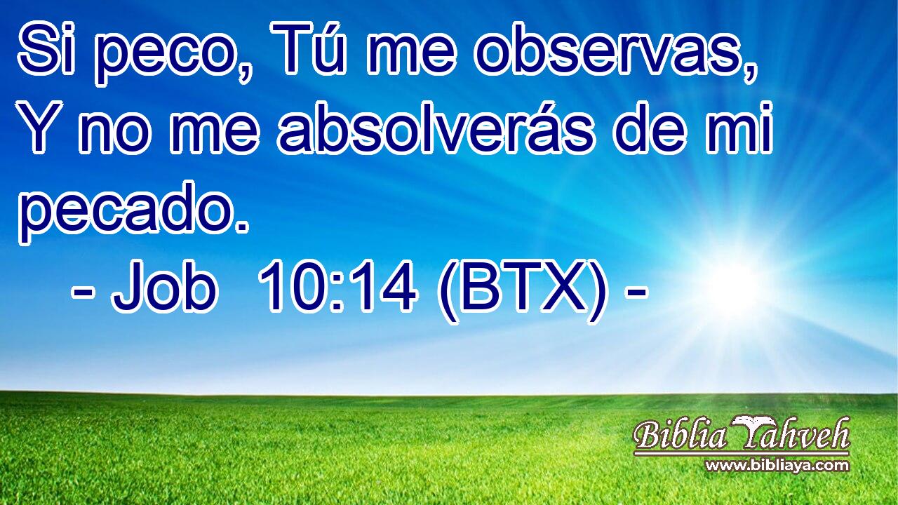 Si peco, Tú me observas, Y no me absolverás de mi pecado.