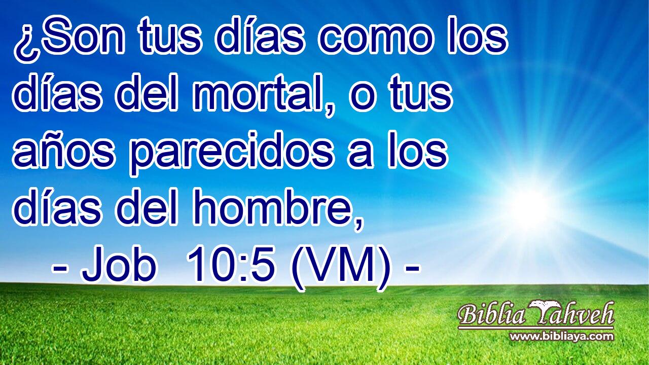  ¿Son tus días como los días del mortal, o tus años parecidos a los días del hombre, 