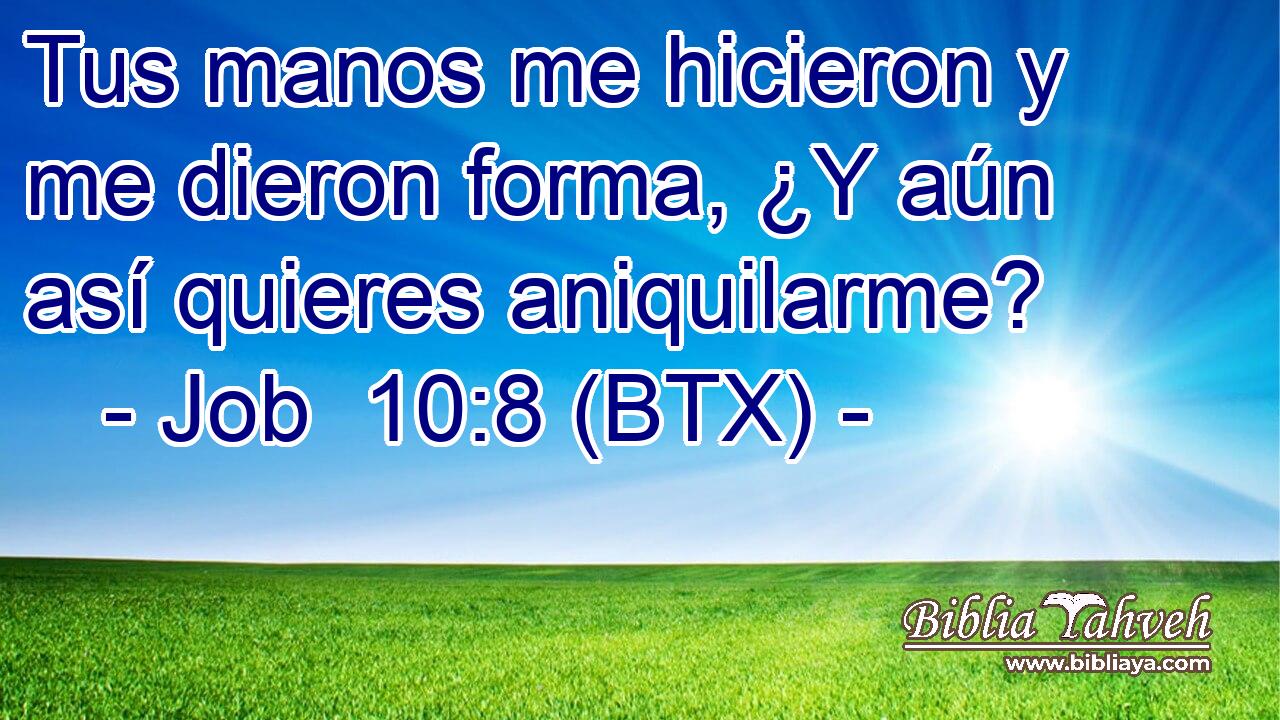 Tus manos me hicieron y me dieron forma, ¿Y aún así quieres aniquilarme?
