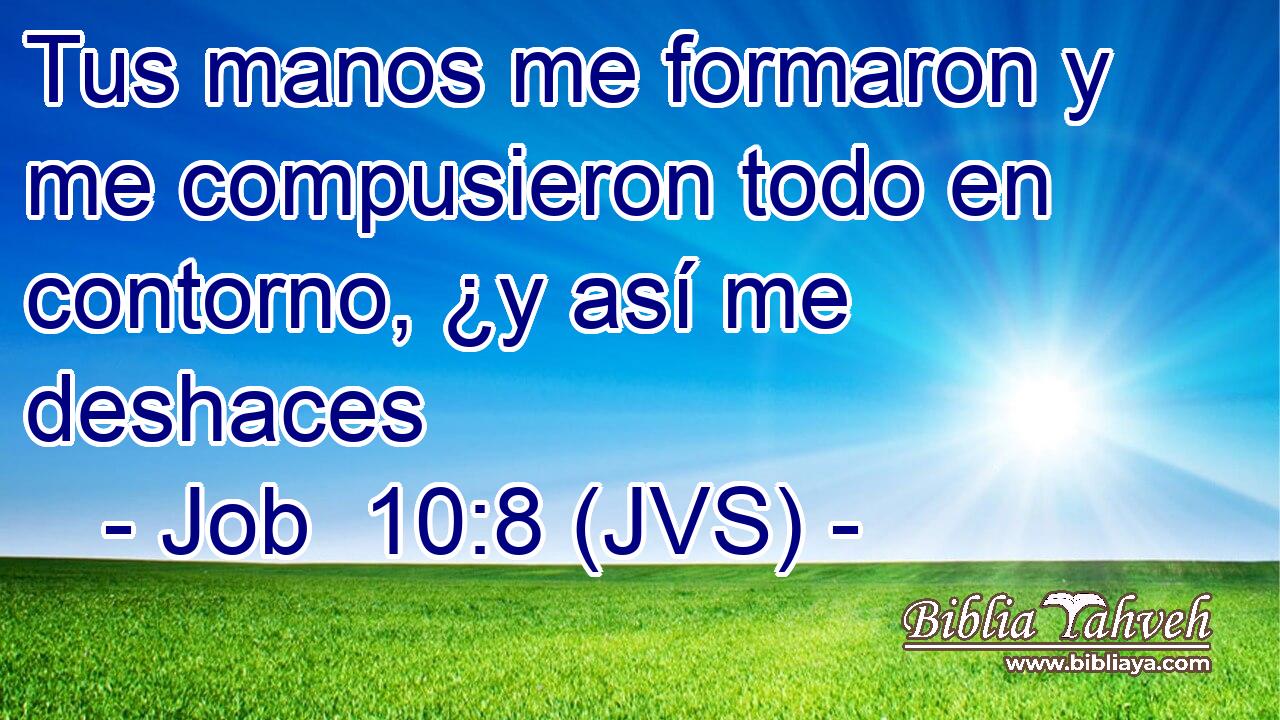 Tus manos me formaron y me compusieron todo en contorno, ¿y así me deshaces