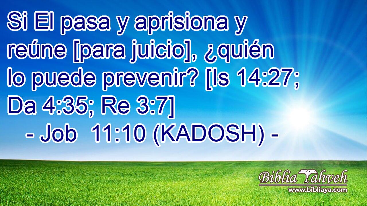  Si El pasa y aprisiona y reúne [para juicio], ¿quién lo puede prevenir? [Is 14:27; Da 4:35; Re 3:7] 