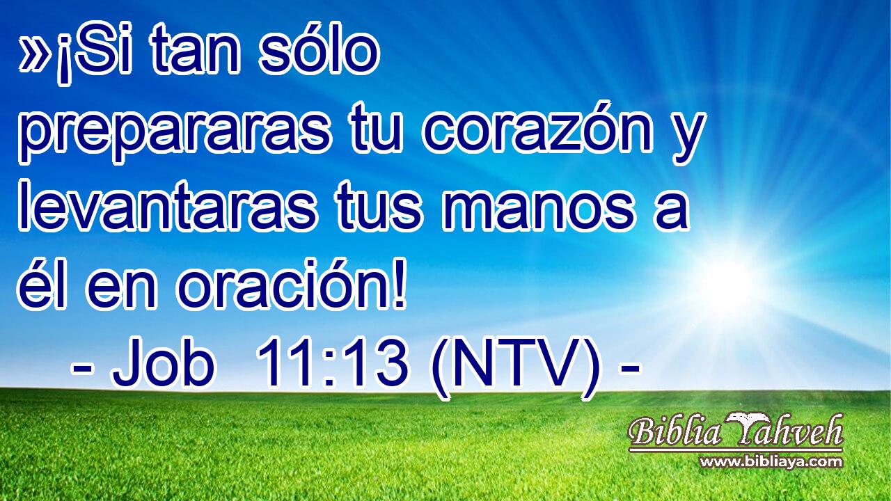 »¡Si tan sólo prepararas tu corazón y levantaras tus manos a él en oración!