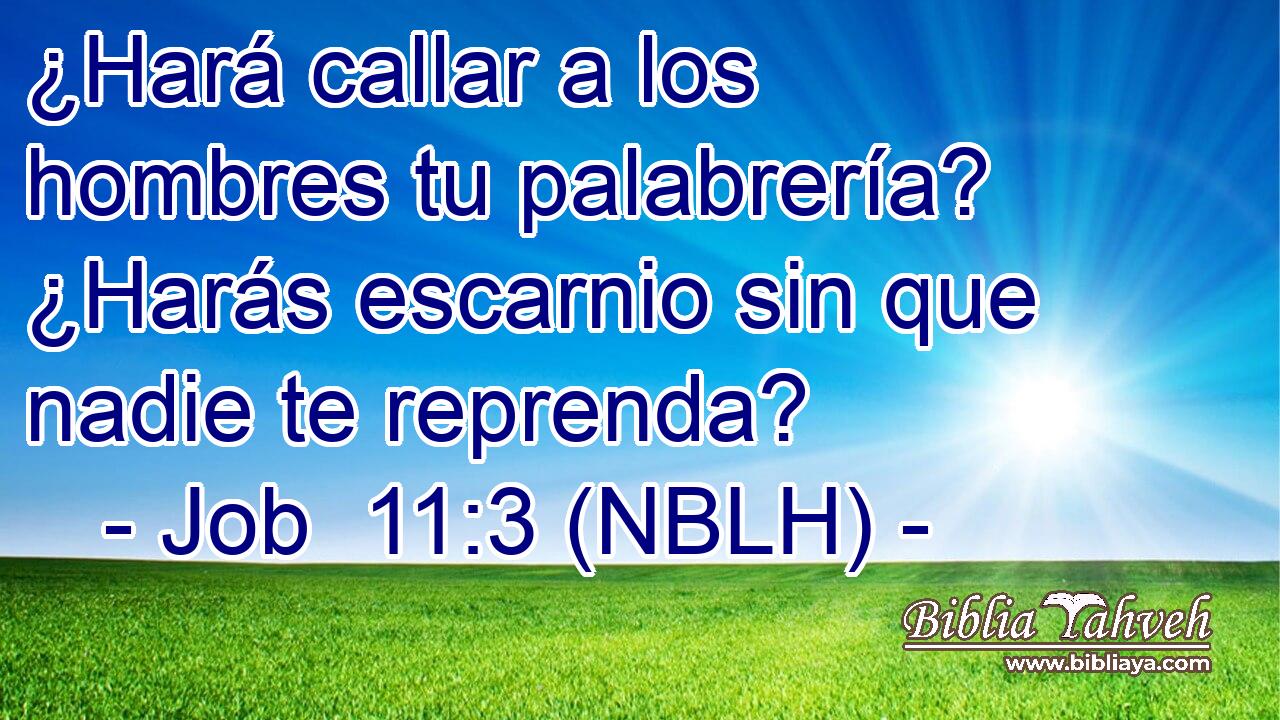  ¿Hará callar a los hombres tu palabrería? ¿Harás escarnio sin que nadie te reprenda? 