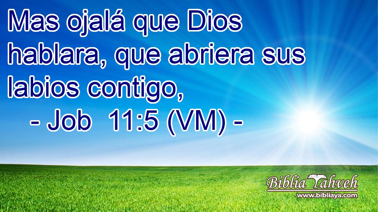  Mas ojalá que Dios hablara, que abriera sus labios contigo, 