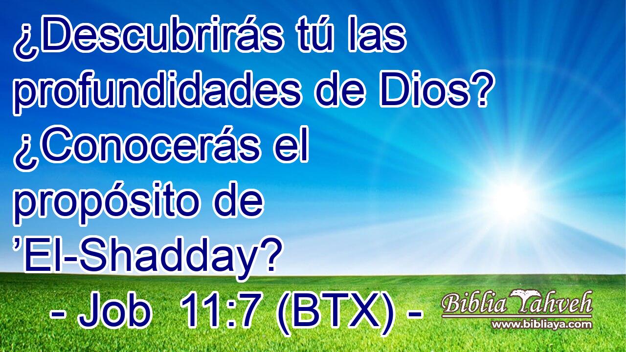 ¿Descubrirás tú las profundidades de Dios? ¿Conocerás el propósito de ’El-Shadday?