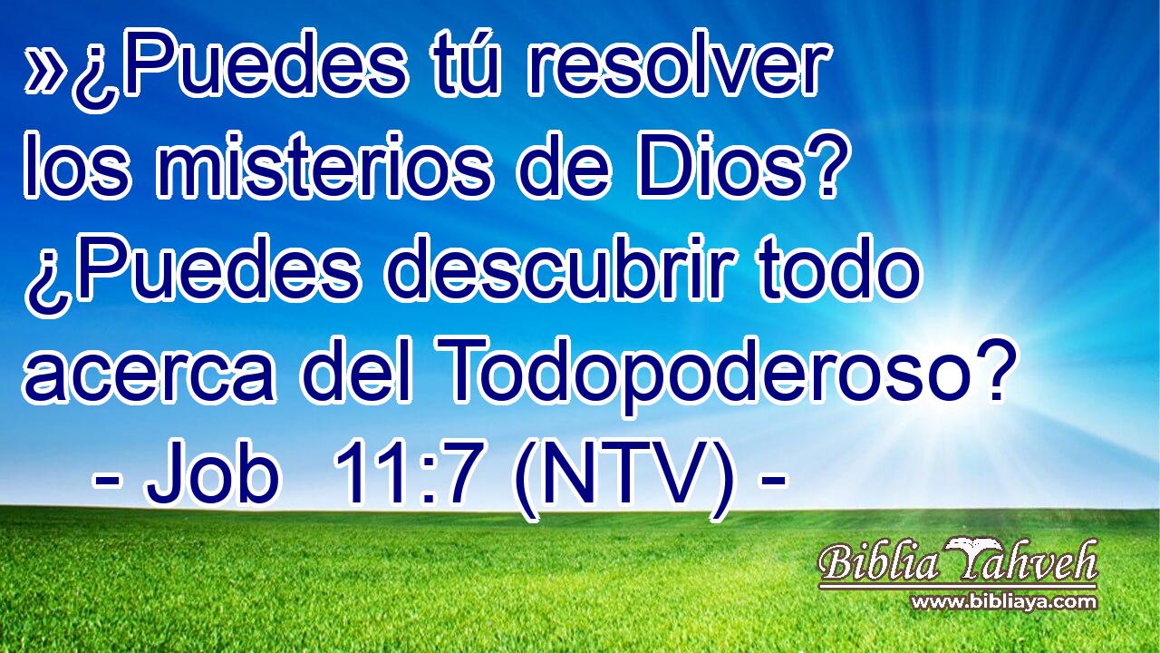 »¿Puedes tú resolver los misterios de Dios? ¿Puedes descubrir todo acerca del Todopoderoso?