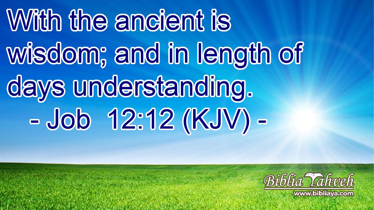 With the ancient is wisdom; and in length of days understanding.