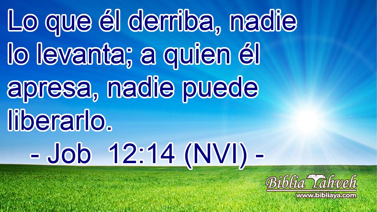  Lo que él derriba, nadie lo levanta; a quien él apresa, nadie puede liberarlo. 