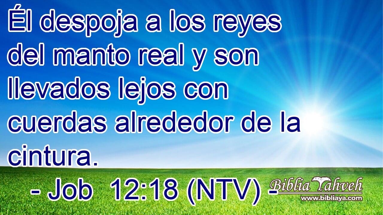Él despoja a los reyes del manto real y son llevados lejos con cuerdas alrededor de la cintura.
