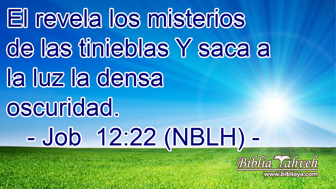  El revela los misterios de las tinieblas Y saca a la luz la densa oscuridad. 