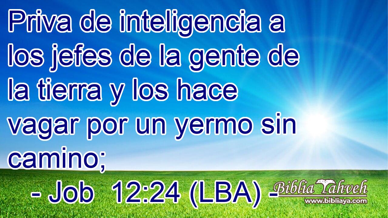 Priva de inteligencia a los jefes de la gente de la tierra y los hace vagar por un yermo sin camino;