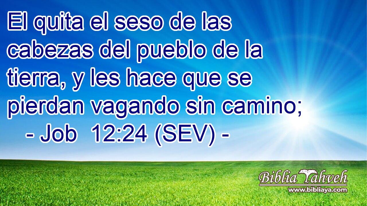 El quita el seso de las cabezas del pueblo de la tierra, y les hace que se pierdan vagando sin camino;