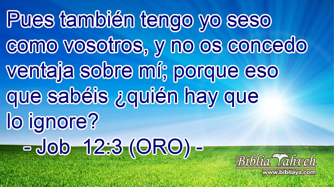  Pues también tengo yo seso como vosotros, y no os concedo ventaja sobre mí; porque eso que sabéis ¿quién hay que lo ignore? 