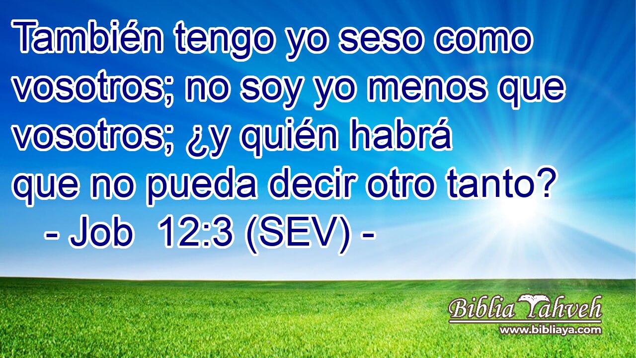 También tengo yo seso como vosotros; no soy yo menos que vosotros; ¿y quién habrá que no pueda decir otro tanto?