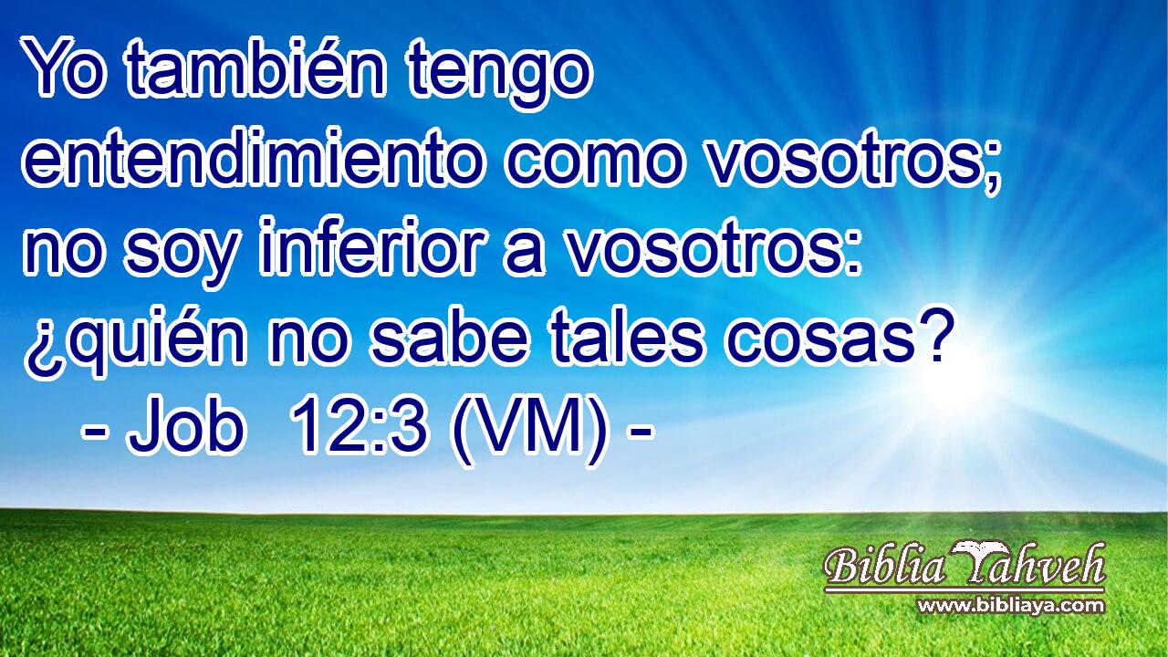  Yo también tengo entendimiento como vosotros; no soy inferior a vosotros: ¿quién no sabe tales cosas? 